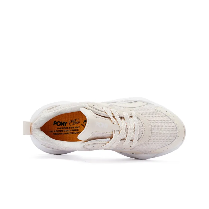PONY NS501 Slip Resistant Low Top Chunky Sneakers Unisex Beige-2