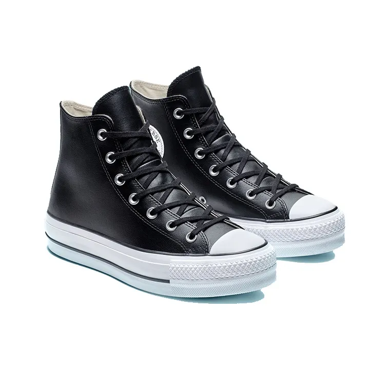 Converse Chuck Taylor All Star Lift Hi Black Leather Women's-2