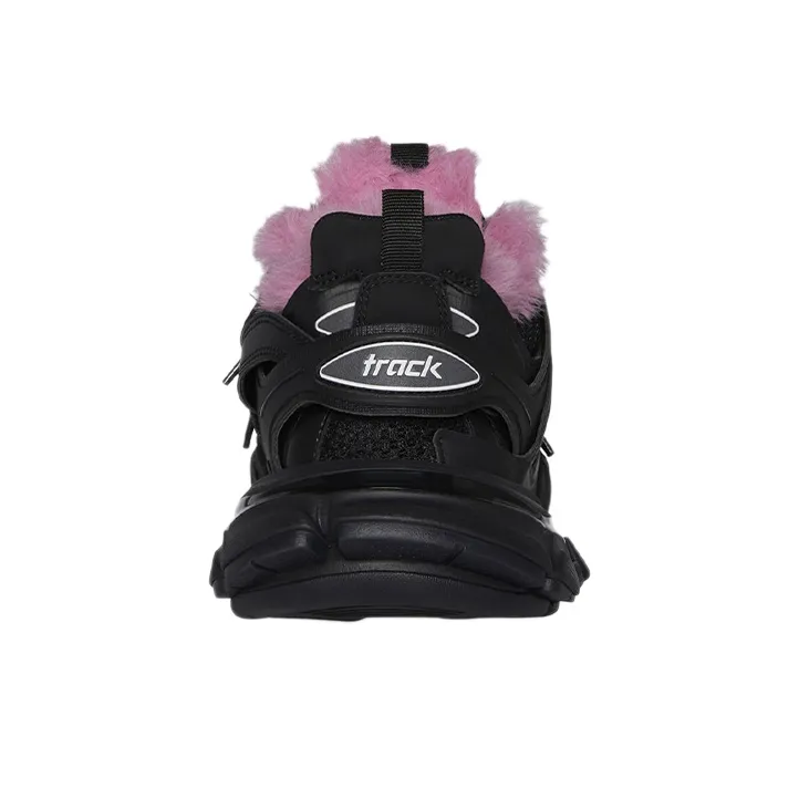 Balenciaga Track Fake Fur Black Pink Women's-4