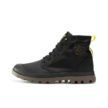 Palladium Pampa Rcycl Wp 2 Anti-Slip Wear-Resistant Breathable Water-Resistant High-Top Canvas Shoes Unisex Black
