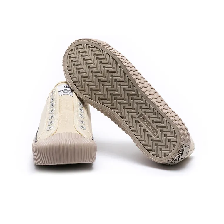 Excelsior Canvas Shoes Women's Low Top Cream-4