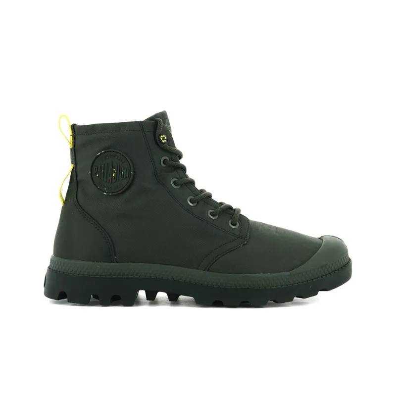 Palladium Pampa Rcycl Wp 2 Anti-Slip And Wear-Resistant Water-Resistant High-Top Canvas Shoes Unisex Army Green-1