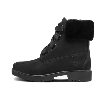 Timberland Jayne 6 Inch Waterproof Convenience Boots 'Black Nubuck With Fur' Women's