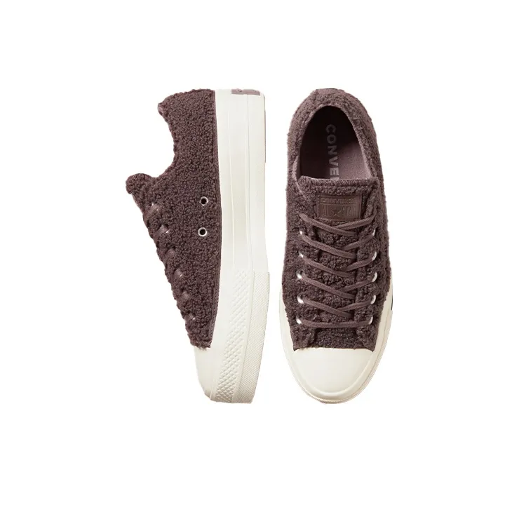 Converse Women's Chuck Taylor All Star Platform Low 'Cozy Sherpa Violet Ore' Women's-3