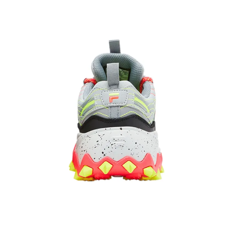 FILA Oakmont Tr Anti Slip Wear Resistant Low Top Chunky Sneakers Women's Gray Red-3