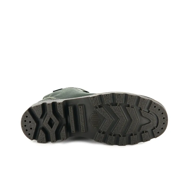 Palladium Pampa Hi Originale Anti-Slip Wear-Resistant High-Top Canvas Shoes Unisex Army Green-4