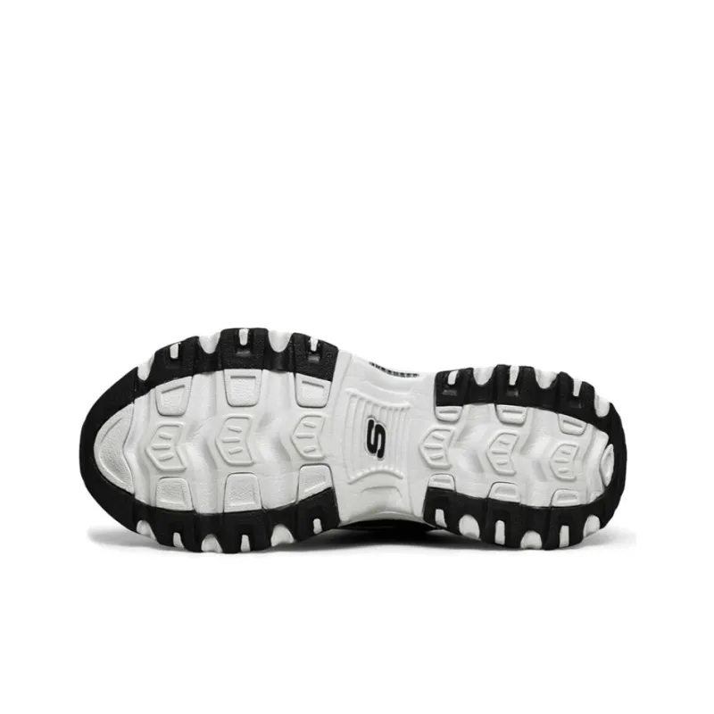 Skechers D'lites Running Shoes Black/White-4