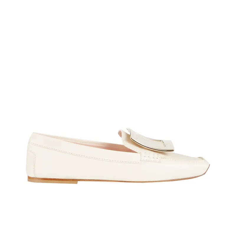 Roger Vivier Viv' Driver Casual Single Shoes Women's Beige Yellow-1