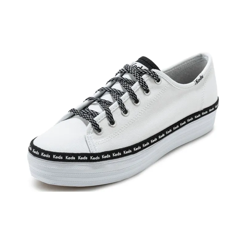 Keds Canvas Shoes Women's Low-Top White/Black-1