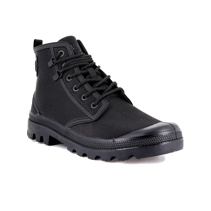 Palladium Pampa Rains Slip Resistant, Abrasion Resistant, Breathable High Top Canvas Shoes Unisex Black-2
