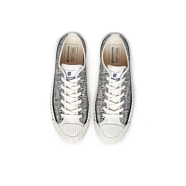 Excelsior Canvas Shoes Unisex Low Top Steam White-3