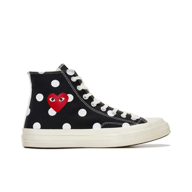 Converse Chuck Taylor All Star 70 Hi Comme Des Garcons Play Polka Dot Black-1