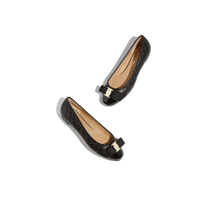FERRAGAMO Varina Quilted Ballerina Shoes-4