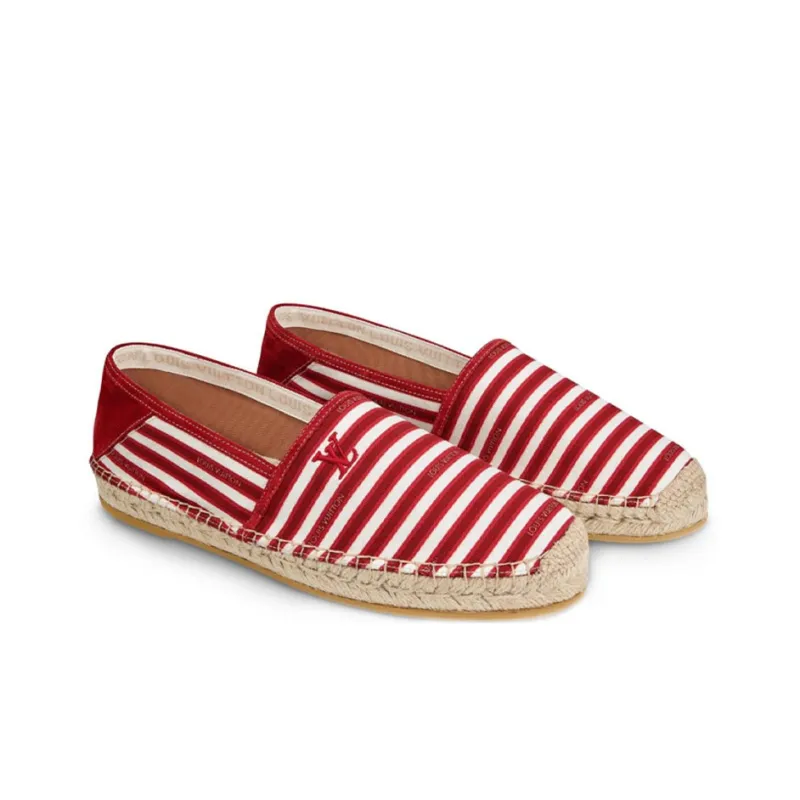 LOUIS VUITTON Lv Bidart Espadrille Shoes 'Red White Beige'-2