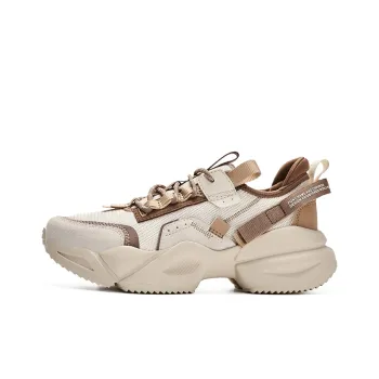 PONY NS502 Abrasion Resistant Low Top Chunky Sneakers Unisex Beige Brown