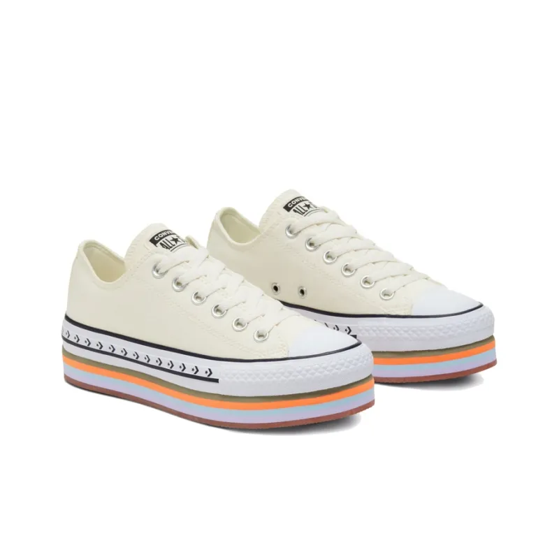 Converse Women's Chuck Taylor All Star Platform Low 'Sunblocked Egret' Women's-2