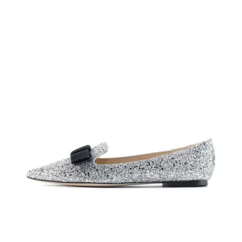 Jimmy Choo Gala Flat Shoes Women's Silver