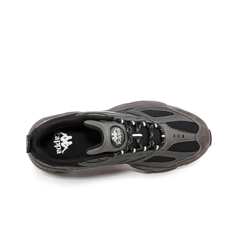 Kappa Cushioning Anti Slip And Wear Resistant Low Top Chunky Sneakers Unisex Gray Black-4