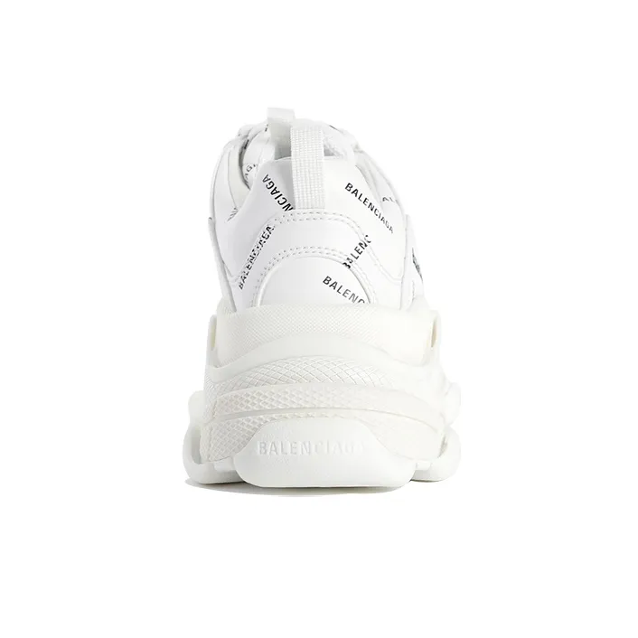 Balenciaga Triple S Allover Logo White Women's-4