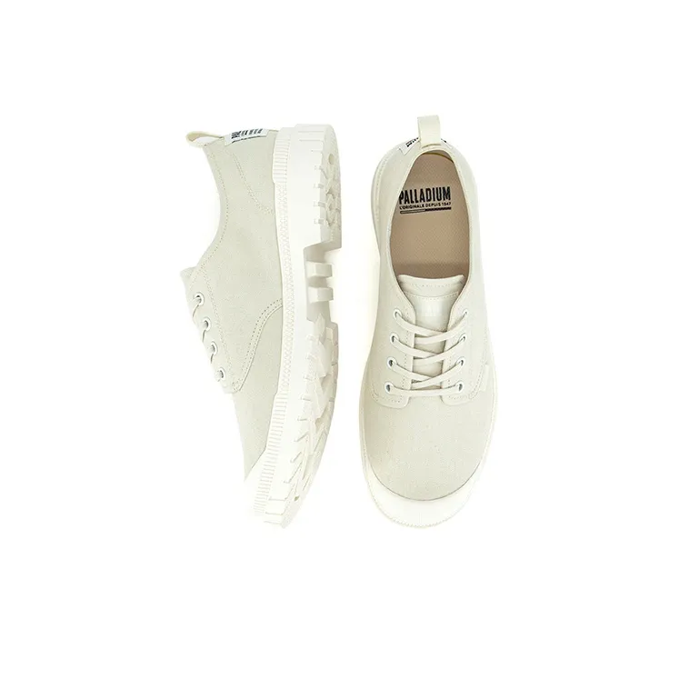 Palladium Pampa Canvas Shoes Unisex Low Top Anglo Greige-3