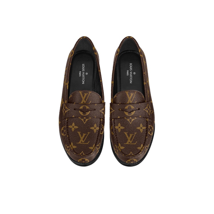 LOUIS VUITTON ブラウンレザー ローファー