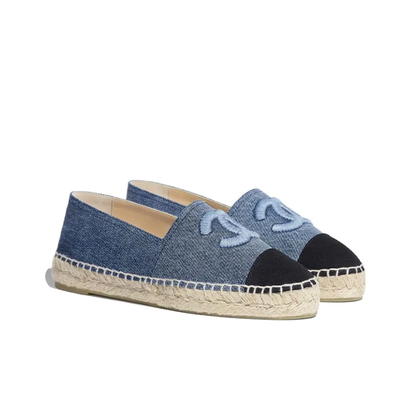 CHANEL Espadrilles Women's Denim Blue-2