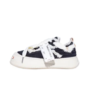 SMILEREPUBLIC Low Top Canvas Shoes Unisex Black