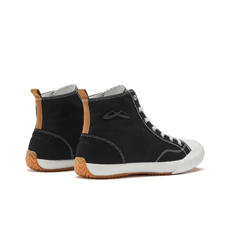 URBANHOOD 5050 Collection Anti Slip Wear Resistant High Top Canvas Shoes Unisex Black-3