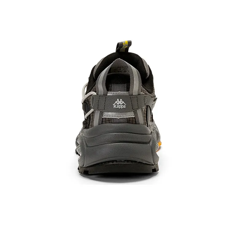 Kappa Cushioning Anti Slip And Wear Resistant Low Top Chunky Sneakers Unisex The Shade Is Grayish Black-5