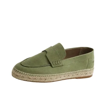 HERMES Casual Single Shoes Women's Green
