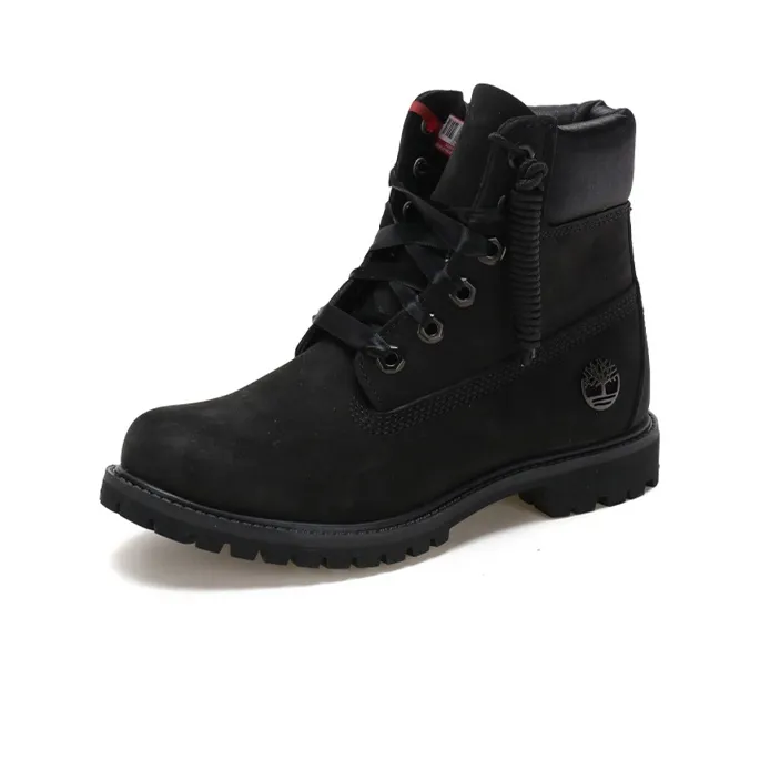 Timberland 6 Inch Premium Red Tag Boots 'Black Nubuck' Women's-1