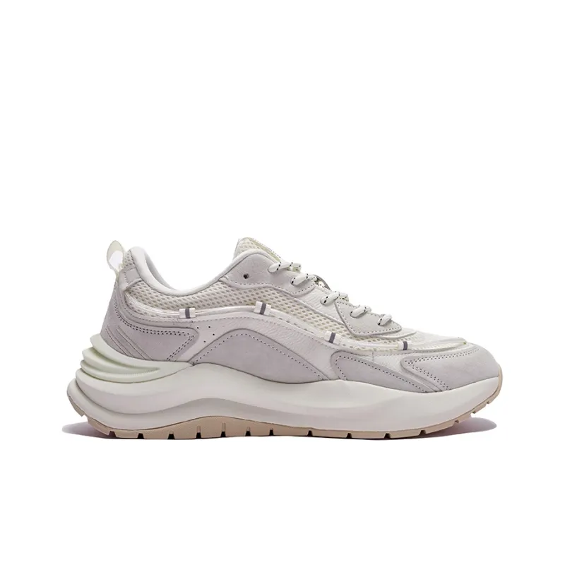 LOTTO Thundercloud Cushioning Anti Slip And Wear Resistant Low Top Chunky Sneakers Men's Ecru-1
