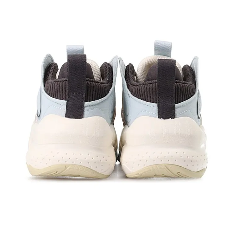 Anta Life Collection Anti Slip Wear Resistant Mid Top Chunky Sneakers Women's Gray Blue-3