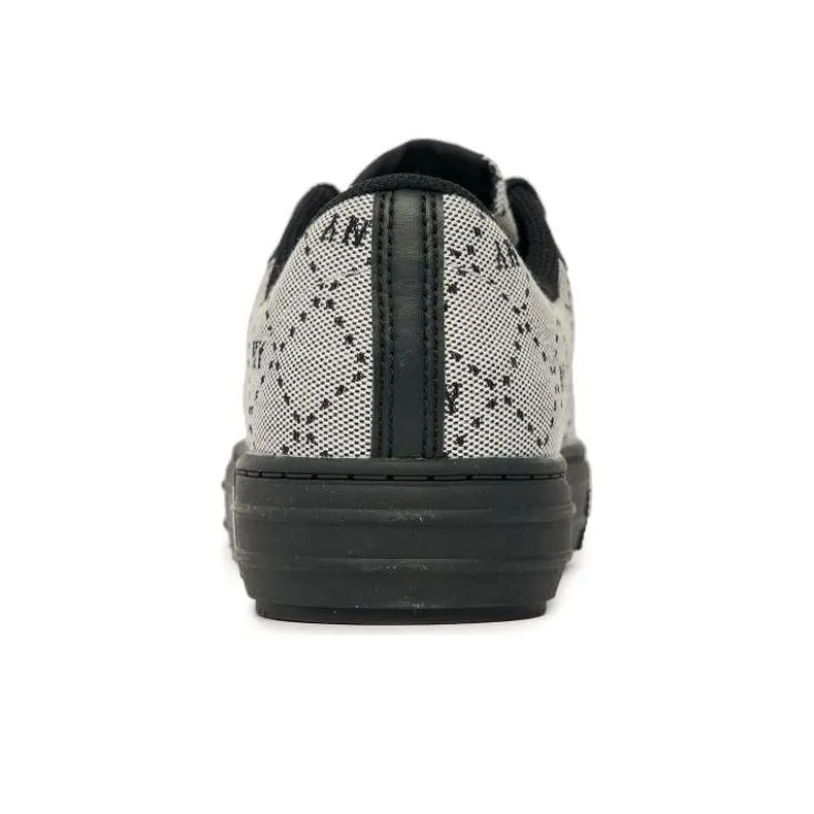 MLB Playball Wear Resistant Low Top Canvas Shoes Women's Gray Black-4