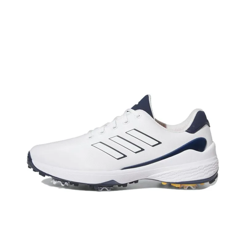 Adidas ZG23 Golf Shoes 'White Collegiate Navy Solar Gold'-0