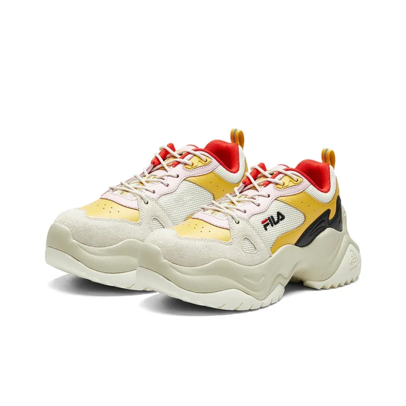FILA Pose Wedge Trainer Yellow/white/black Women's-1