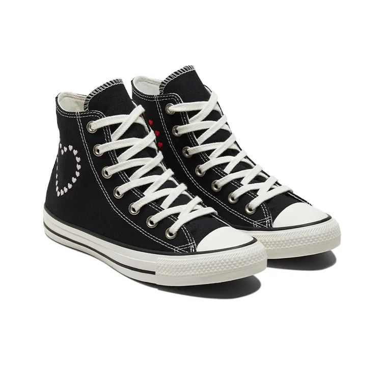 Converse Women's Chuck Taylor All Star High 'Embroidered Hearts Black' Women's-1