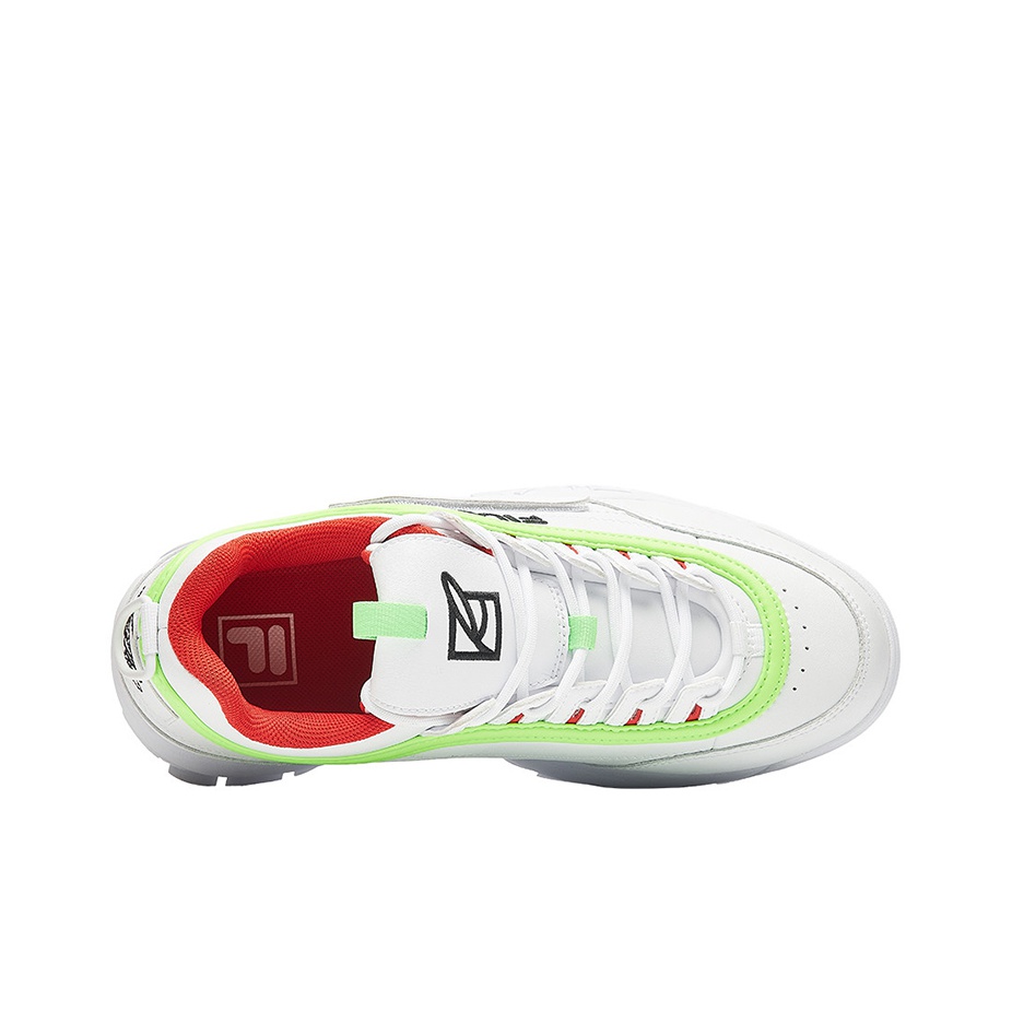 Fila disruptor white and green hotsell