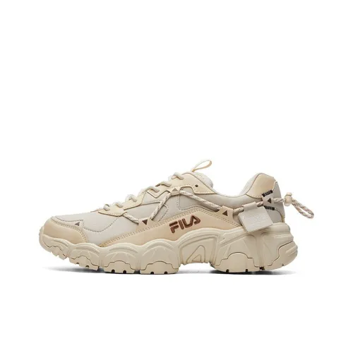 FILA FUSION Cat Claw Cushioning Anti-Slip Wear-Resistant Breathability Low-Top Chunky Sneakers Men's Beige