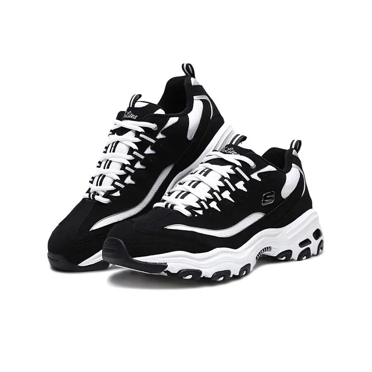 Skechers D'Lites 1.0 'Black White'-2
