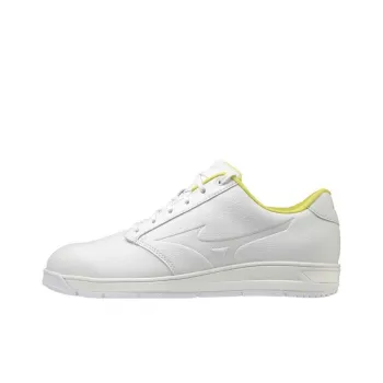 Mizuno Wide Style Spikeless Ladies Low Top Golf Shoes Women's White Yellow