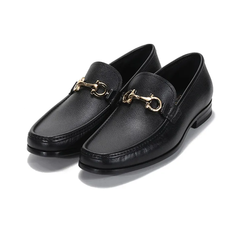 Ferragamo Moccasin With Gancini Reversible Ornament Men's-2