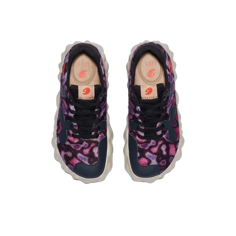 U.IN Women's Casual Shoes Women's Low Top Purple Panther Print-2