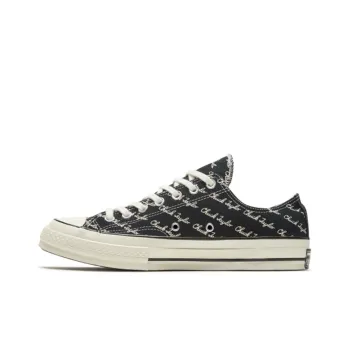 Chuck 70 Converse Low 'Scripted Signature Print Black Egret'
