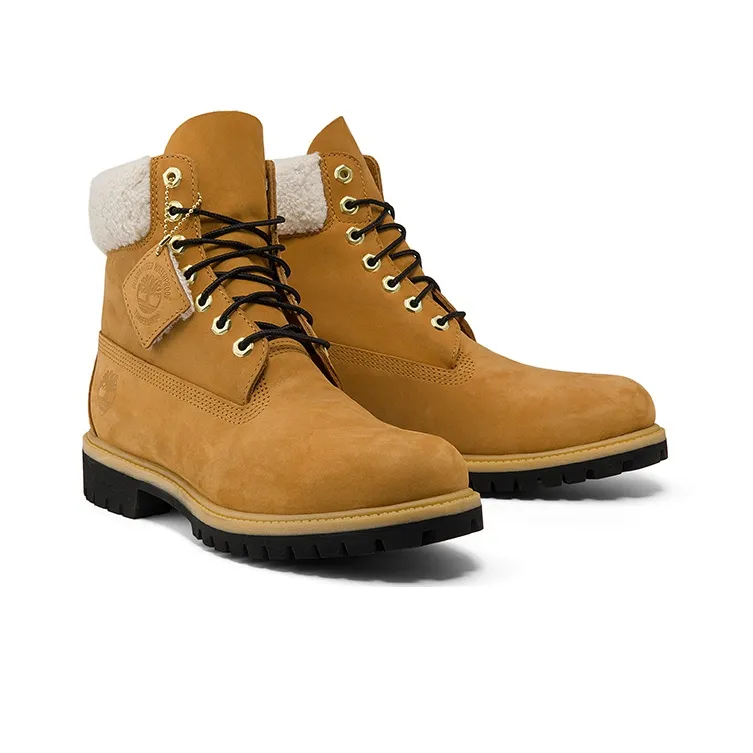 Timberland 6 Inch Premium Shearling Boots 'Wheat Nubuck' Women's-3