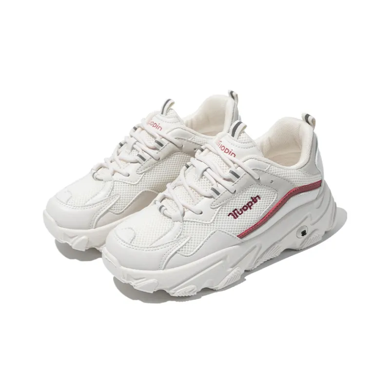 TUOPIN Abrasion Resistant, Lightweight, And Breathable Low Top Chunky Sneakers Women's Beige Brown-17