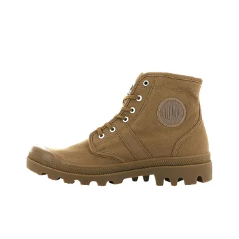 Palladium Pallabrousse Legion Anti-Slip Wear-Resistant High-Top Canvas Shoes Unisex Brown