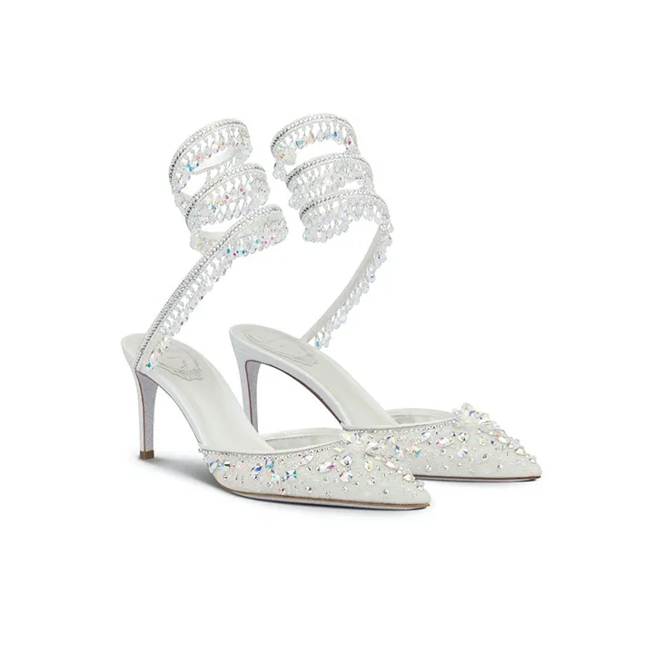René Caovilla Embellished Pointed Pumps-2