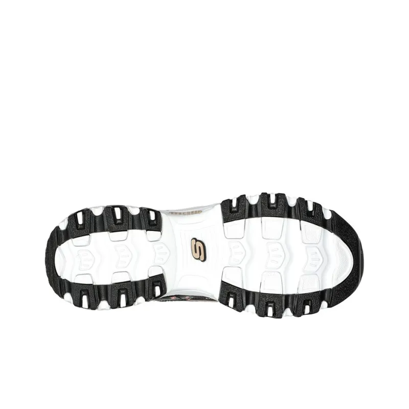 Skechers D'LITES 1.0 -Blooming Cushioning Anti-Slip And Wear-Resistant Low-Top Chunky Sneakers Women's Black-3
