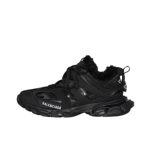 Balenciaga Track Faux Fur Black Black